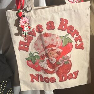 Strawberry Shortcake Cream Tote Bag